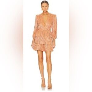 Sabina Musayev Orange Mini Dress